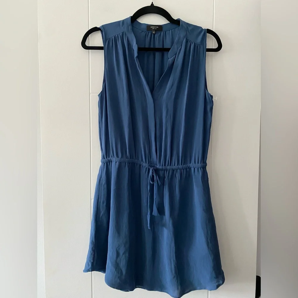 Aritzia Babaton- Benedict 100% Silk Sleeveless Dress
Navy Blue - Picture 2 of 8